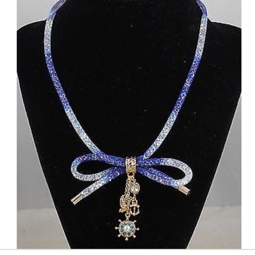 Betsey Johnson Nautical Bow Statement Necklace
